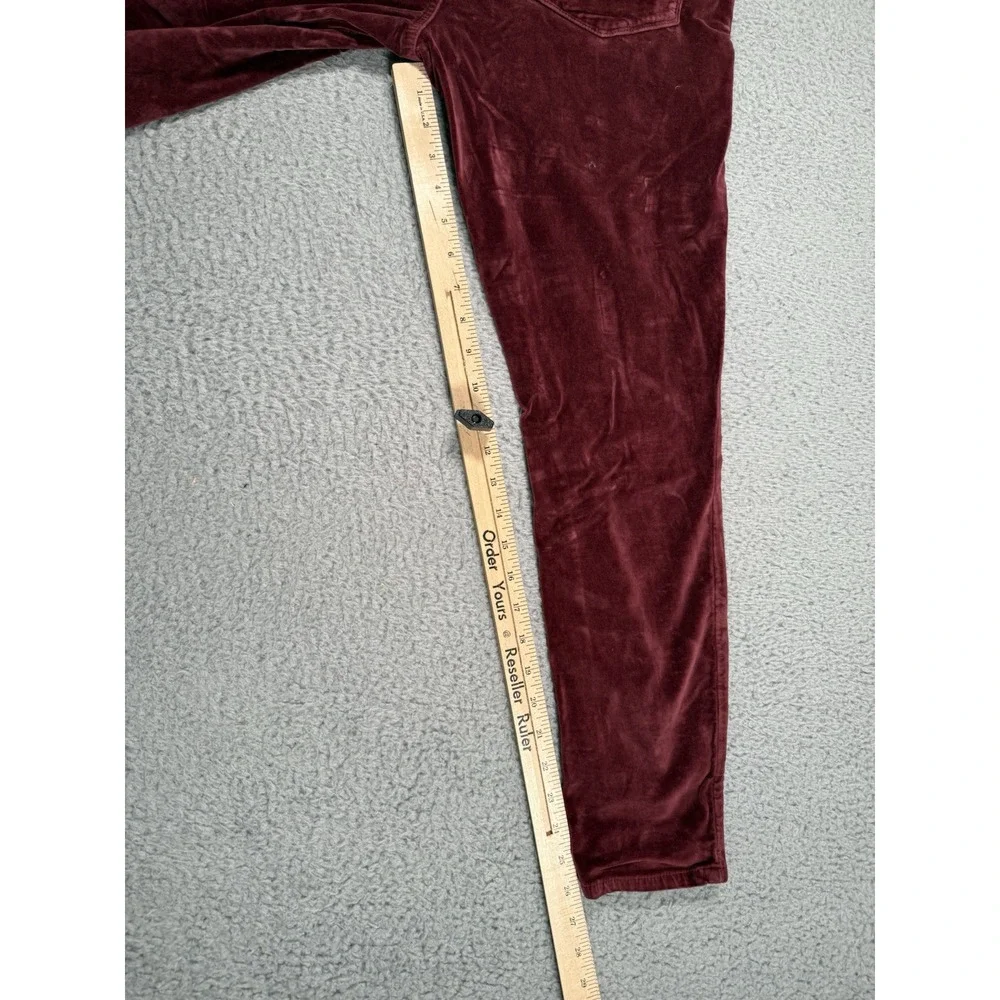 Frame Pants Womens 29 Red Le High Rise Skinny Velvet Pinot Ankle Mid‎ Rise Crop - Picture 15 of 15